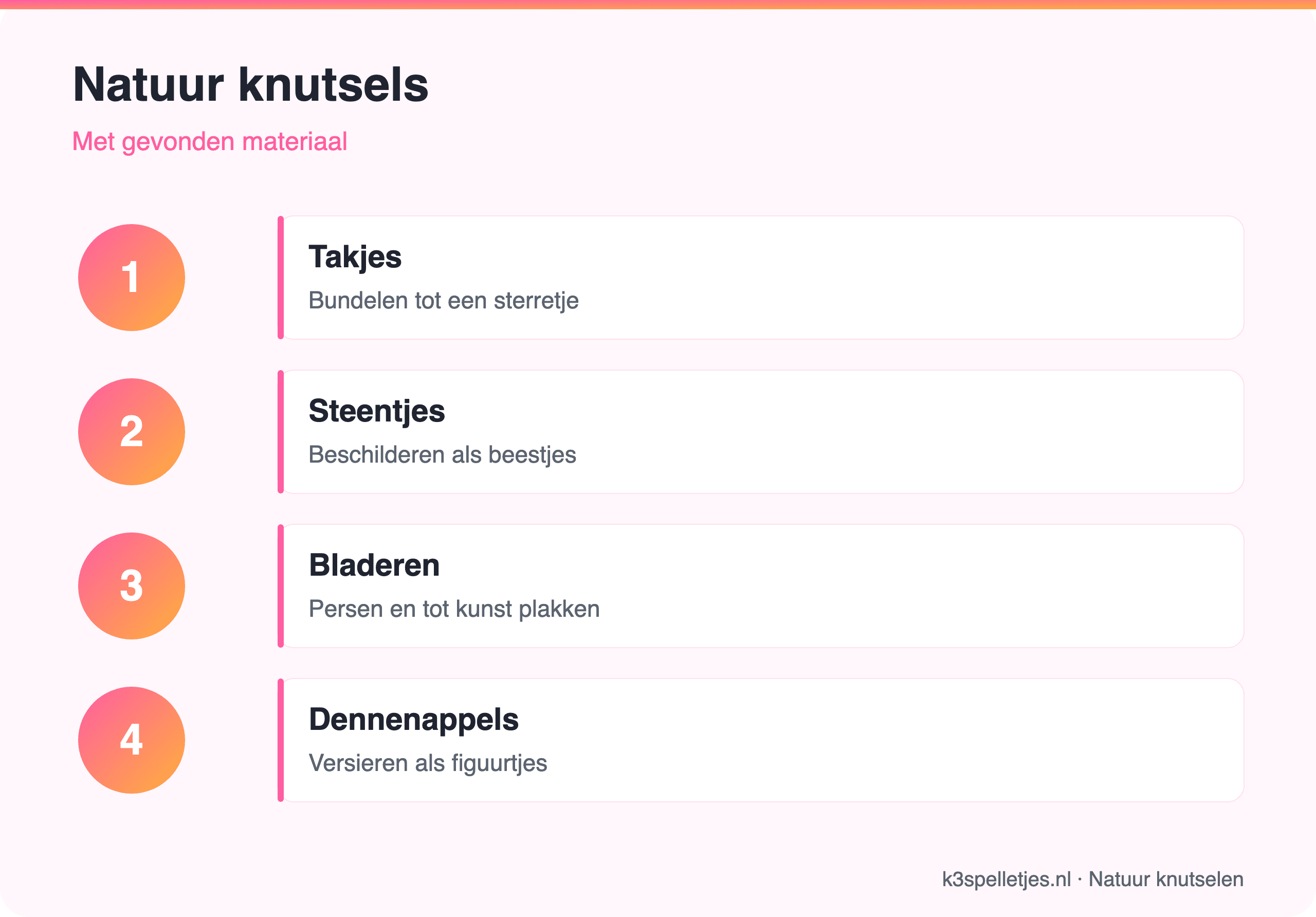 Natuur knutsels