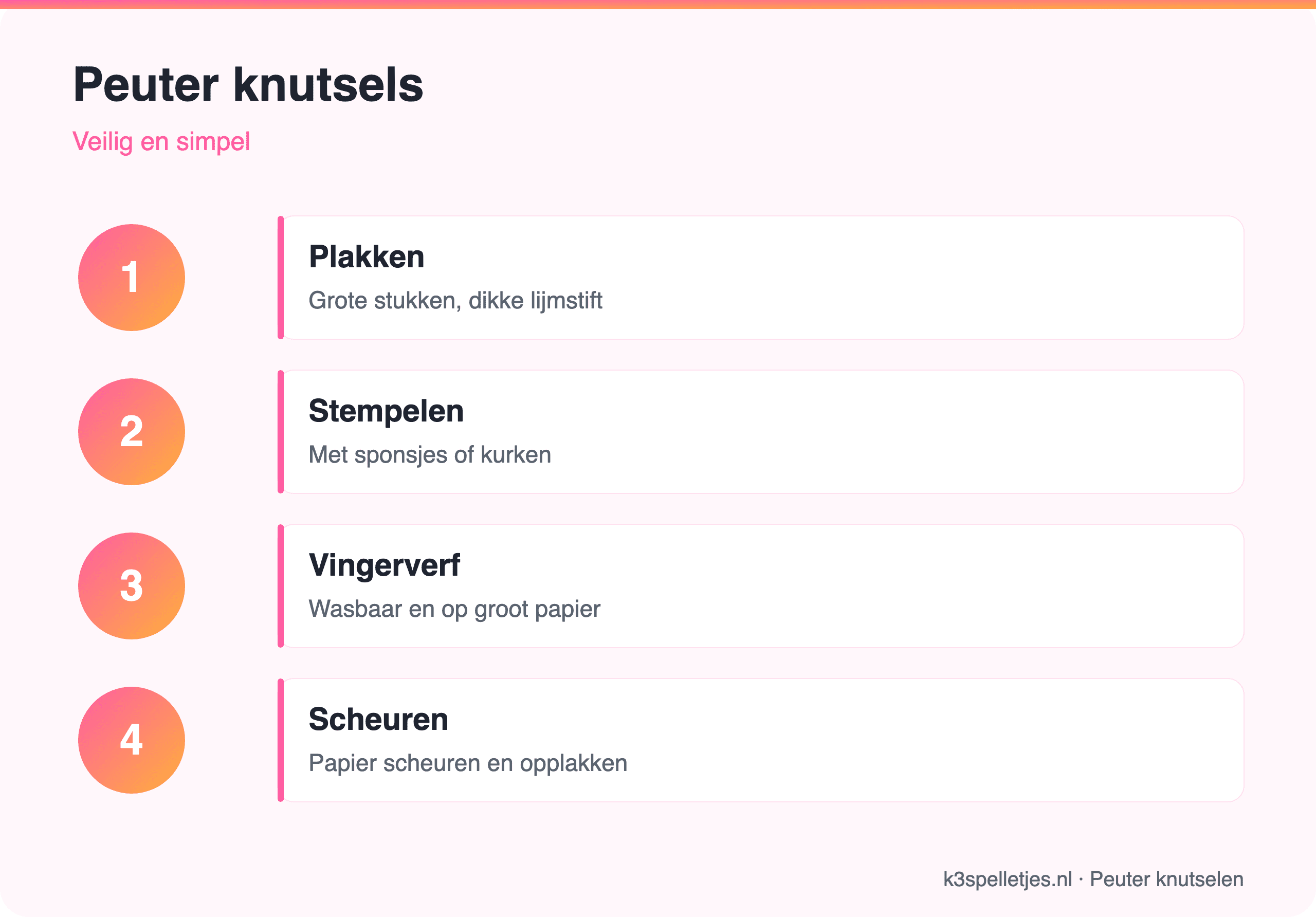 Peuter knutsels