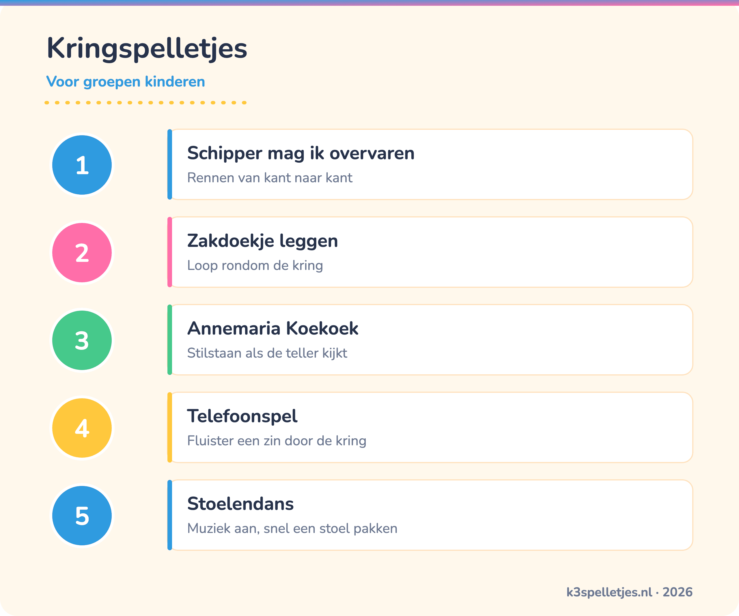 Kringspelletjes - Voor groepen kinderen