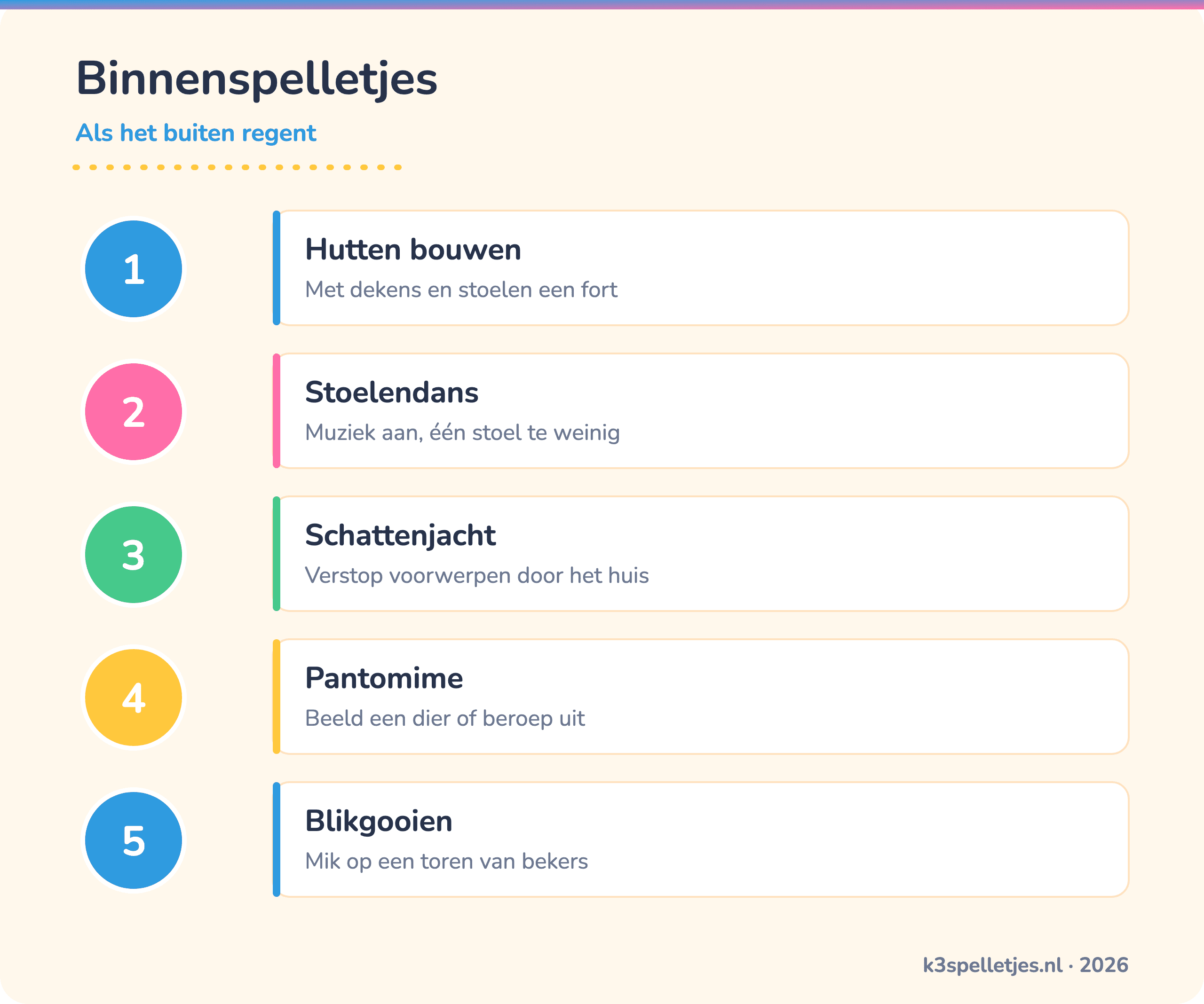 Binnenspelletjes - Als het buiten regent