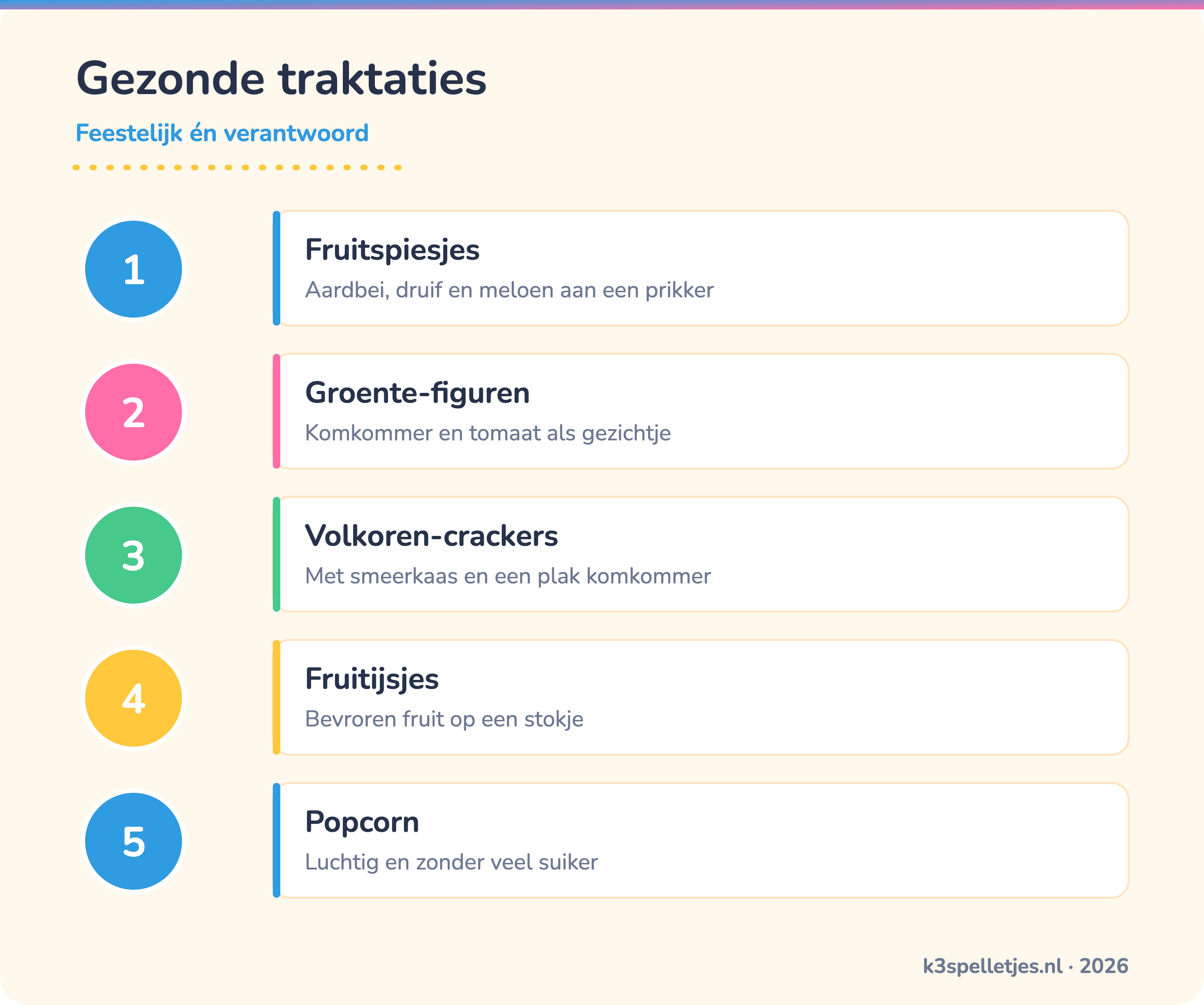 Gezonde traktaties - Feestelijk én verantwoord