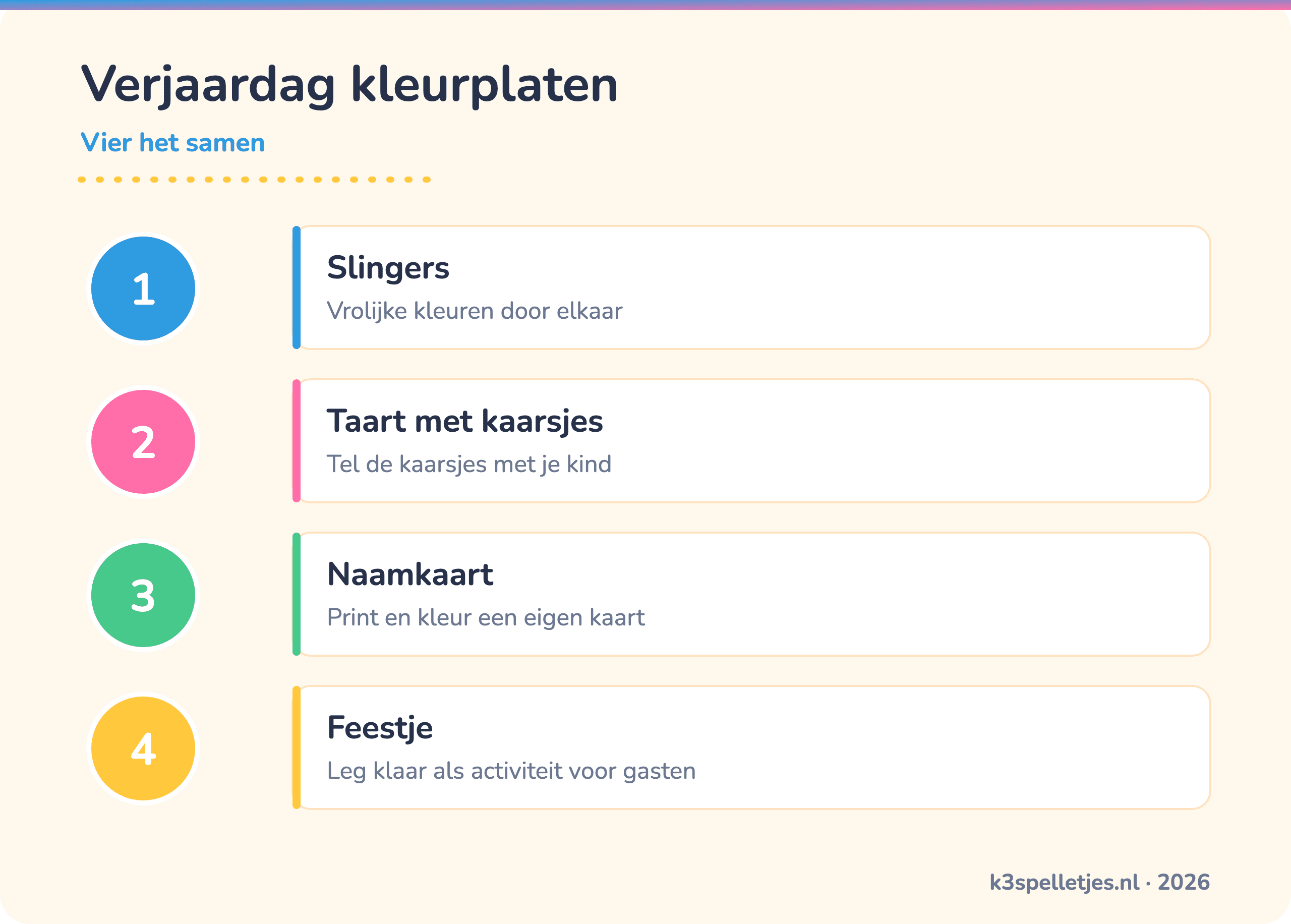 Verjaardag kleurplaten